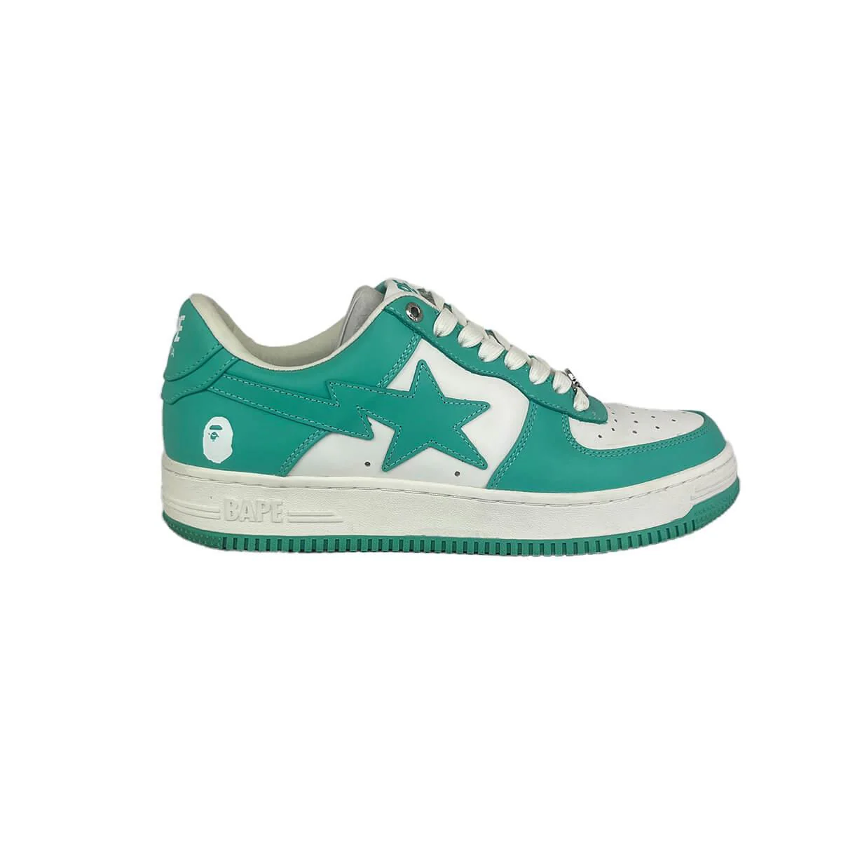 A Bathing Ape Bape Sta 'White Green (2022)' UK9 - Image 3