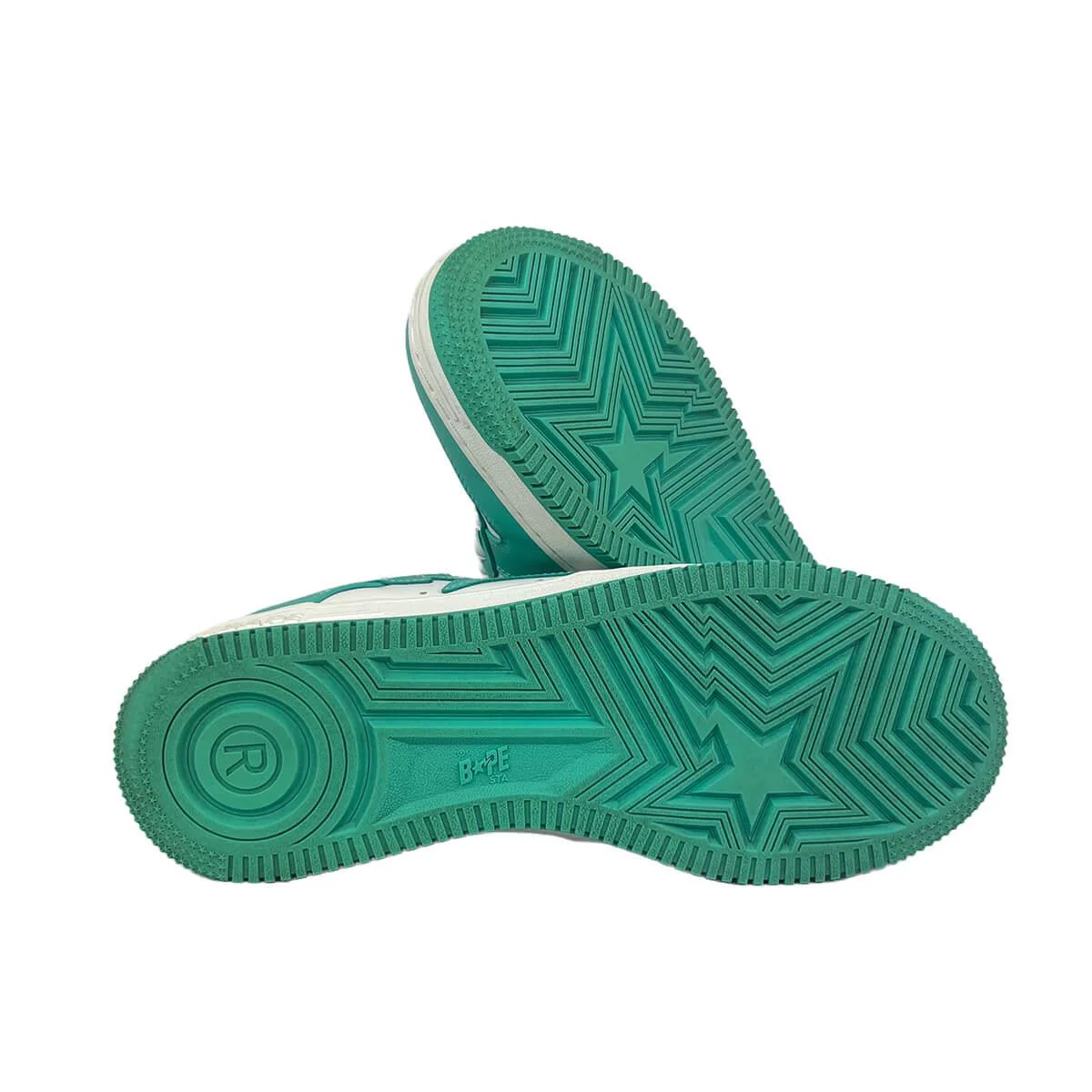 A Bathing Ape Bape Sta 'White Green (2022)' UK9 - Image 6