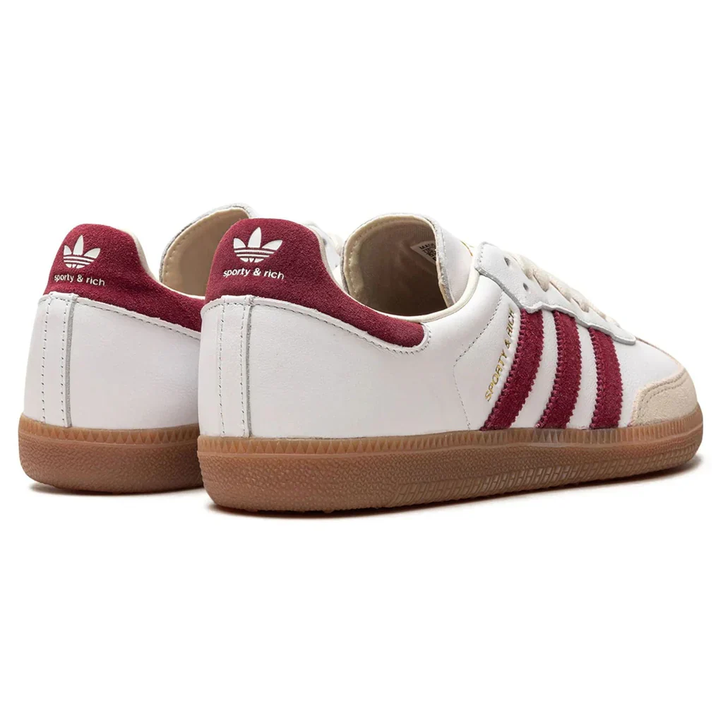 adidas Samba Sporty & Rich 'White Collegiate Burgundy' - Image 3