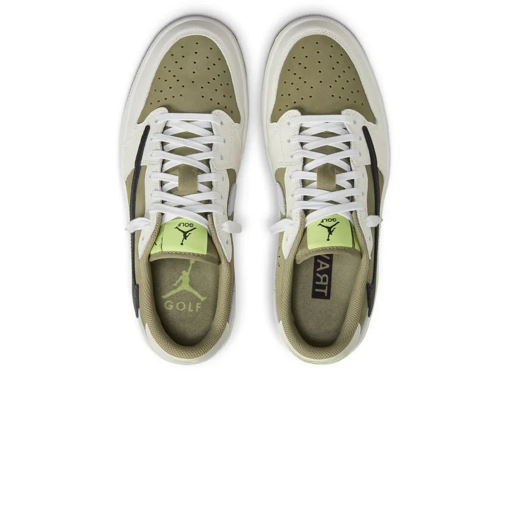 Jordan 1 Retro Low Golf Travis Scott Neutral Olive - Image 3
