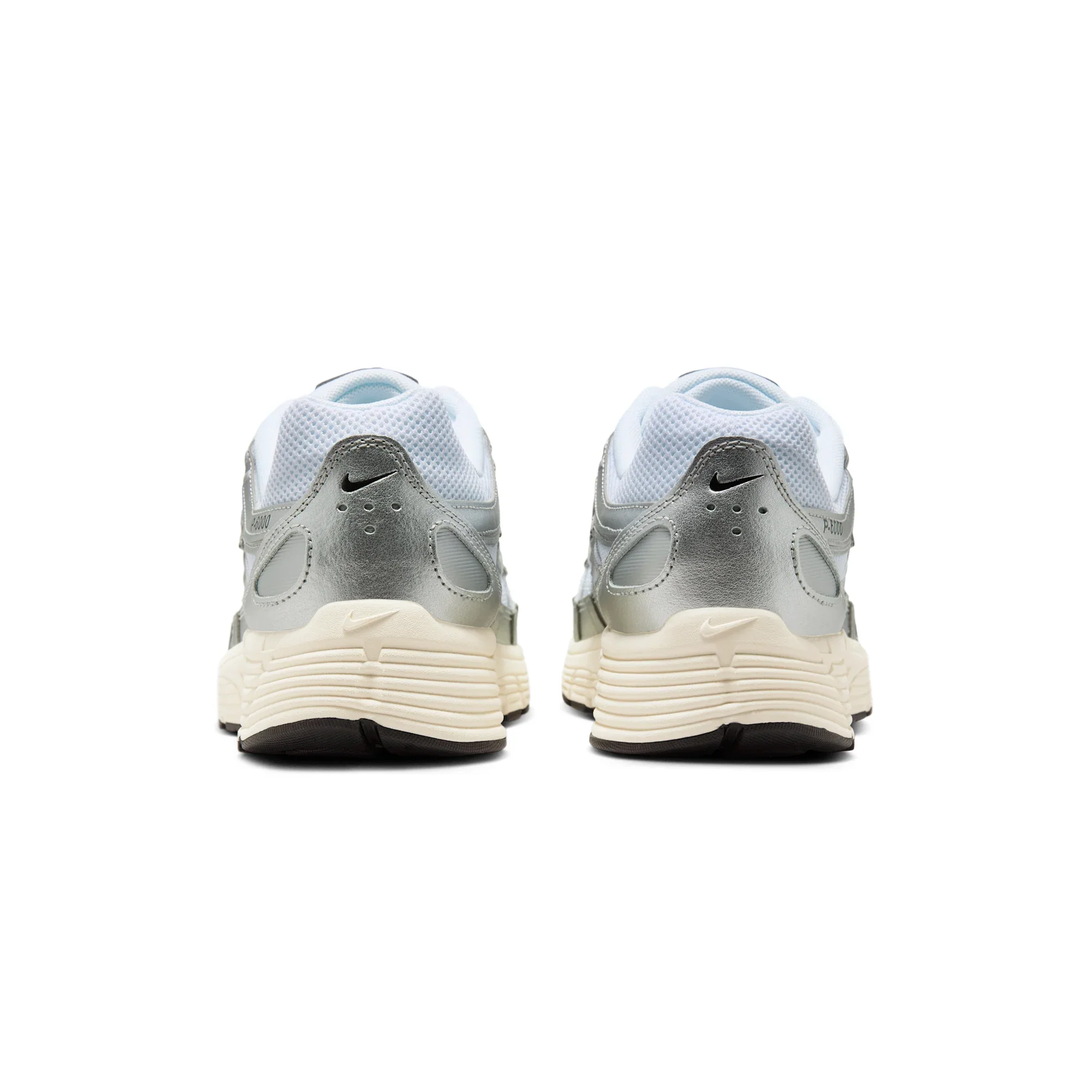 Nike P-6000 White Metallic Silver Flat Silver Black - Image 4
